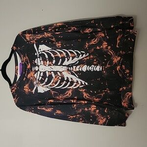 2/$15 Skelton/Bones Oversized Halloween Shirt